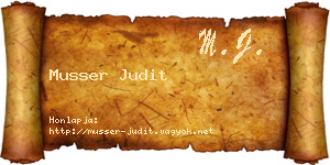 Musser Judit névjegykártya